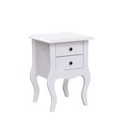 Movian Marque Amazon Clarence - Table de Chevet à 2 tiroirs - 35 x 30 x 48 cm - Blanc
