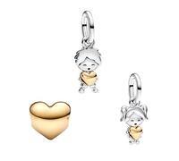 Movie Bear Pig Donkey Friends Heart Charm PendantPour Bracelets Colliers Pendentifs en Argent 925 Perles Bijoux Cadeau Pour Femmes