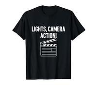 Movie Clapper Board Lights Camera Action T-Shirt Graphique avec Valeur