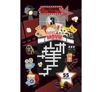 MOVIE CROSSWORD PUZZLE|55 PUZZLES, 6x9"| BEAUTIFUL FRONT& BACK COVER|LARGE PRINT| HOLLYWOOD MOVIE THEMED PUZZLE BOOK|SOLUTIONS INCLUDED: PERFECT GIFT ... MOVIE TRIVIA| STRESS RELIEF|FOR ADULTS& KIDS