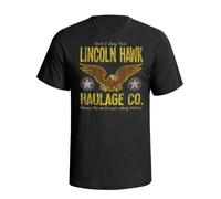 Movie Fan-Art - Lincoln Hawk Haulage Co. - Mens Film Inspired Organic Cotton T-Shirt (X-Large, Black)