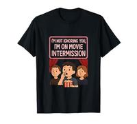 Movie Intermission Popcorn Neon Design pour cinématographes T-Shirt