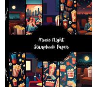 Movie Night Scrapbook Paper, Watching Film Junk Journal Paper, Cinema Decorative Paper, DIY Projects, Origami, Collage Sheets, Decoupage Paper, 10 Designs, Double Sided