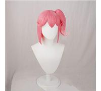Movie PROMARE Burning Rescue Aina Ardebit Cosplay Wig Short Pink Ponytail Heat Resistant Hair Wig + Wig Cap