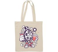 Movie Roll Popcorn Sac fourre-tout en coton naturel Blanc