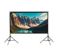 Movie Screen, Écran de Projection avec Support, 100 Pouces, Rapport d'aspect 16:9, Pliable et Infroissable, Lavable, Portable for l'intérieur