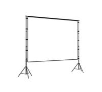 Movie Screen, Écran de Projection avec Support, Fond Noir, sans Plis, 60-150 Pouces, adapté au cinéma Maison et à Une Utilisation en extérieur(150inch)