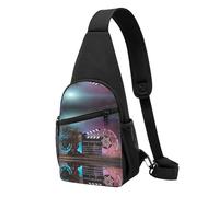 Movies Clapperboard Sac à bandoulière décontracté en polyester durable avec plusieurs poches et porte-clés, sangle réglable pour homme et femme