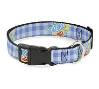 Movies Collier pour Chien avec Boucle en Plastique Motif Carreaux Vichy Bleu 50,8 à 78,7 cm Largeur 3,8 cm