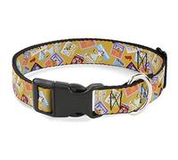 Movies Collier pour Chien avec Boucle en Plastique Motif Personnages du Magicien d'Oz et icônes Jaune 50,8 à 78,7 cm Largeur 3,8 cm