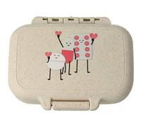 MovilCom® Boîte à pilules rectangulaire 3 compartiments pour petit journal de poche Beige