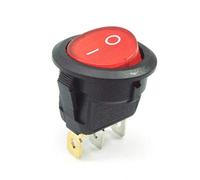 Movilideas 1 Interrupteur rond va-et-vient lumineux rouge ON/OFF 3 pôles avec lumière 220V