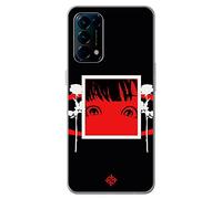 Movilshop Étui pour [OPPO Find X3 Lite 5G ] Dessins Geekis [ Look Anime, Manches Rouge Intense ] en Silicone Souple Transparent Coque Case Cover Gel pour Smartphone.