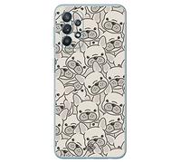 Movilshop Étui pour [Samsung Galaxy A33 5G ] Dessin mignon [Autocollants Chien Bulldog Frances] en silicone souple transparent Coque Case Cover Gel pour Smartphone.
