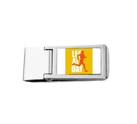 Moving Body Human Time Portefeuille de poche en acier inoxydable avec pince à billets