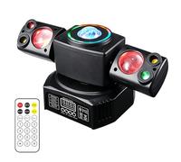 Moving Head Disco Party Light, avec télécommande, Double Tête Beam Magic Ball, 5 modes de contrôle, LED RGB DMX512 Stage Moving Head Light, idéal pour DJ, bar, anniversaires, soirées disco