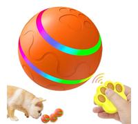 Moving Pets Balle roulante automatique 500 mAh en silicone rechargeable avec lumière LED, détecteur de mouvement et télécommande, balle étanche pour animaux de compagnie, chatterie, intérieur