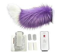 Moving Tail Decor - Cute Remote Control, Universal Fit with Rechargeable Battery, Weatherproof Nylon, Wagging Motion, for Travel Rear Trucks Motorcycle Home Vehicles, Adjustable Tail Feature