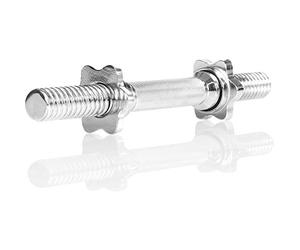 MOVIT 1x barre d'haltère court, 35 x Ø 3 cm STANDARDNORM, poids environ 2 kg, chromée & courbée