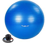 MOVIT Balle Gymnastique Dynamic Ball - avec Pompe, Anti-Éclatement, Équilibre, 75cm, Charge Max 500kg, Bleu - Ballon-Siège, Fitness, Yoga, Pilates