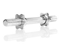 MOVIT 1x barre d'haltère court, 35 x Ø 3 cm STANDARDNORM, poids environ 2 kg, chromée & courbée