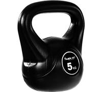 MOVIT Kettlebell Basic Black, haltère à Boule avec enveloppe en matière synthétique ménageant Le Sol, 1 kg à 20 kg, testé en matière Toxique