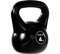MOVIT Kettlebell Basic Black, haltère à Boule avec enveloppe en matière synthétique ménageant Le Sol, 1 kg à 20 kg, testé en matière Toxique