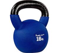 MOVIT Kettlebell Pro, haltère sphérique en Fonte avec revêtement en néoprène, 12 Variantes : 2 à 24 kg, testé au Niveau des substances nocives, haltère d'élan, 16 kg Bleu foncé