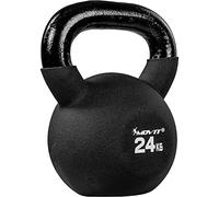MOVIT Kettlebell Pro, haltère sphérique en Fonte avec revêtement en néoprène, 12 Variantes : 2 à 24 kg, testé au Niveau des substances nocives, haltère d'élan, 24 kg Noir