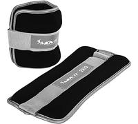 MOVIT Lot de Manchettes - en Néoprène, 4 x 2kg, Matériau Réfléchissant, Noir - Set Poids pour Poignets et Chevilles, Kit Musculation, Fitness, Gym à Maison