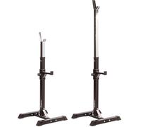 MOVIT Rack à Squat, ensemble de 2 supports d’haltères réglable, supports pour haltères de muscu, Home-Gym, couleur noir