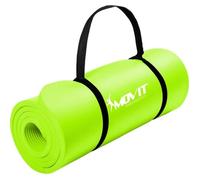 Matelas de gymnastique Movit Tapis de Yoga - 190 x 60 cm, 15 mm d'Epaisseur, Antidérapant, Mousse NBR, Vert Clair - Tapis d'Exercice, Tapis de Pilates, Tapis de Fitness, Gym à