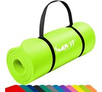 MOVIT Tapis de gymnastique, doux pour la peau et sans phthalates, en 3 tailles et 12 couleurs - Sélection : 190 cm x 100 cm x 1,5 cm en vert clair