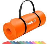 MOVIT Tapis de gymnastique, doux pour la peau et sans phthalates, en 3 tailles et 12 couleurs - Sélection : 190 cm x 100 cm x 1,5 cm en orange