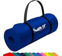MOVIT Tapis de gymnastique, doux pour la peau et sans phthalates, en 3 tailles et 12 couleurs - Sélection : 190 cm x 100 cm x 1,5 cm en bleu royal