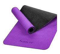 MOVIT Tapis de gymnastique, tapis de yoga, doux pour la peau et antidérapant, 190 x 100cm, épaisseur 0,6cm, violet