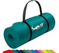 Tapis de gymnastique MOVIT - Bleu pétrole - 190cm x 100cm x 1,5cm - NBR sans phtalate ni métaux lourds
