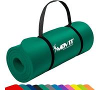 MOVIT Tapis Gymnastique - Doux pour Peau, sans Phthalates, 190x100x1,5cm, en Vert - Musculation, Fitness