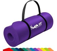 MOVIT Tapis Gymnastique - Doux pour Peau, sans Phthalates, 190x100x1,5cm, en Violet - Musculation, Fitness