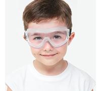 MOVNUOCA Lunettes de protection, pour enfants, pour jeux Nerf, anti-chocs, anti-buée, sangle réglable, ajustement pour 5 à 12 ans (Blanc-01)