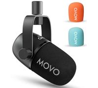 Movo CastMic Microphone Dynamique XLR pour Podcast pour PC, Gaming, Streaming, Youtube et Musiciens - Micro Cardioïde pour Podcast pour Créateurs de Contenu