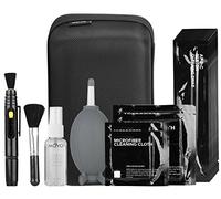 Movo Deluxe Essentials Kit de Nettoyage pour Appareil Photo Reflex numérique avec 10 tampons APS-C, Liquide de Nettoyage pour capteur, souffleur d'air fusée, Stylo pour Objectif, Brosse Douce, 2
