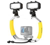 Movo DiveRig1 XL Kit de plongée avec lumières LED étanches - Compatible avec GoPro Hero, Hero5, Hero6, Hero7, Hero8, Hero9, Hero10 et DJI Osmo Action Cam - Accessoires de plongée pour caméra