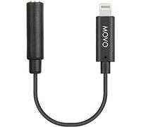 Movo IMA-1 Câble Adaptateur de Microphone TRRS Femelle 3,5 mm vers connecteur Lightning Compatible avec Apple iPhone, iPad, Smartphones et tablettes - Optimisé pour Microphones/Audio Pro, Noir