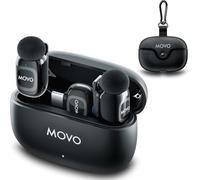Movo NanoMic Microphone sans fil USB-C double pour iPhone 15/16 et plus, Android, iPad Pro et ordinateurs portables - Micro cravate sans fil pour smartphones et appareils USB-C, idéal pour le vlogging