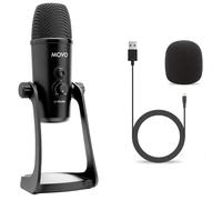 Movo UM700 Micro de jeu USB à condensateur pour ordinateur avec modes de micro réglables - Microphone pour PC, PS5, podcasting, streaming, ASMR