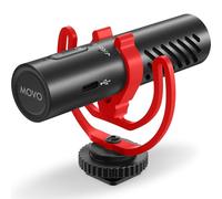 Movo VXR10-AI Shotgun Microphone avec suppression du bruit AI - Microphone pour appareil photo reflex numérique, smartphone et ordinateur - Micro supercardioïde sur appareil photo avec câbles USB-C de