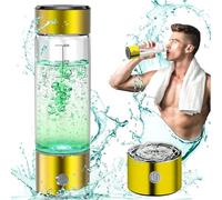 MOVOCA Bouteille d'eau à hydrogène, 3 min 2200 PPB, générateur d'eau rapide d'hydrogène - Technologie SPE PEM, machine à eau hydraulique portable de 414 ml, cadeau de soins de santé pour mari, épouse