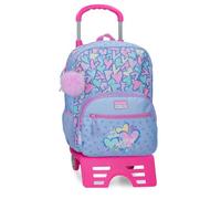 Movom Best Wishes Sac à Dos Scolaire avec Chariot Lilas 30 x 38 x 12 cm Polyester 13,7 L