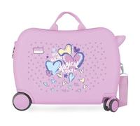 Movom Best Wishes Violet Valise Enfant 50x38x20 cm Rigide ABS Fermeture à Combinaison Latérale 34L 2.1kg 4 Roues